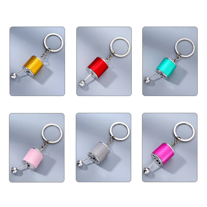 Creative Car Modified Gear Alloy Shifter Pendant Manual Free Shift Keychain Key Chain Ring Holder