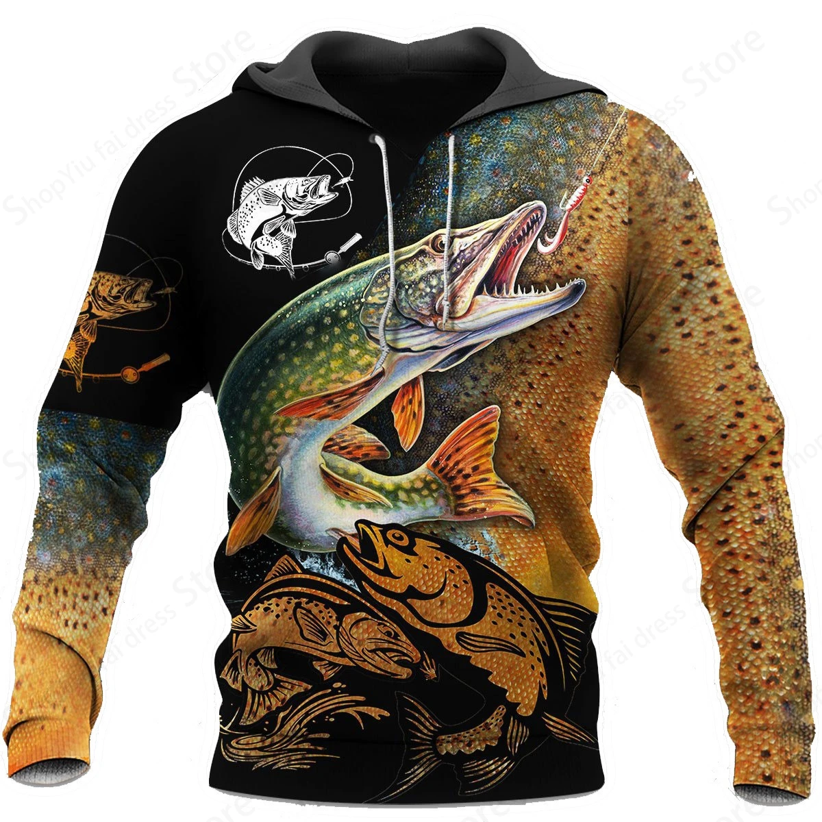 

Fishing 3d Print Hoodies Men Fashion Oversized Hoodies Women Sweats Boy Coats Men's Clothing Male Tracksuits Outdoors Sportwear