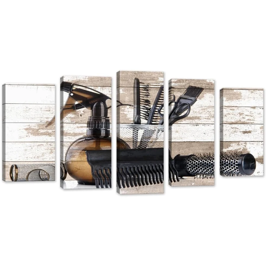 

Большой 5-częściowy винтажный парикмахерский магазин, алмазная живопись, настенное искусство, набор инструментов для парикмахерской, отличный подарок, 5D мозаика, парикмахерские стилисты, картина, декор