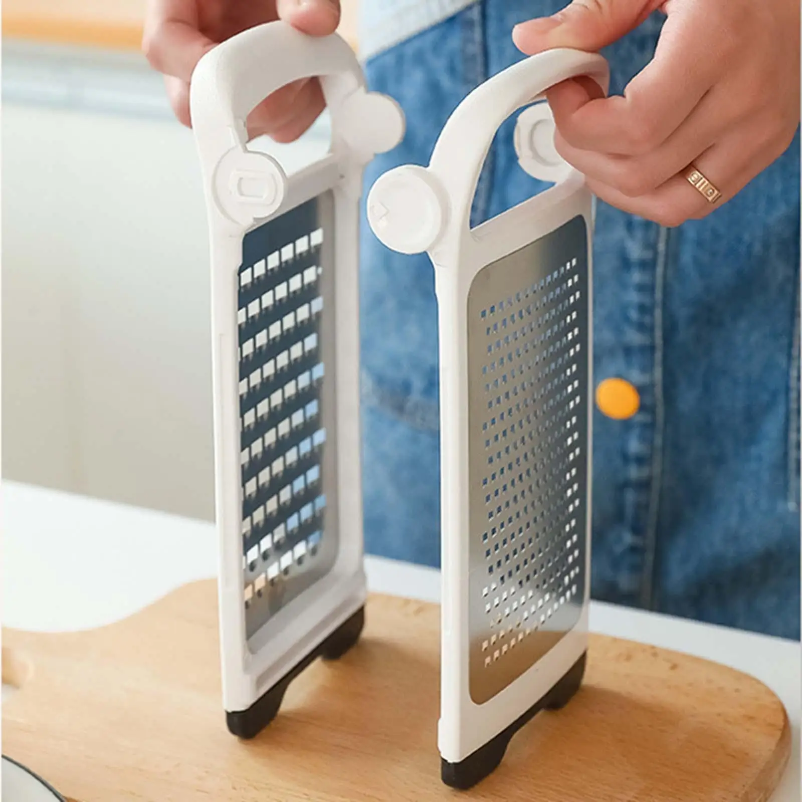 Multi Functional Handheld Graters Double Sided Ginger Shredder Saving Counter