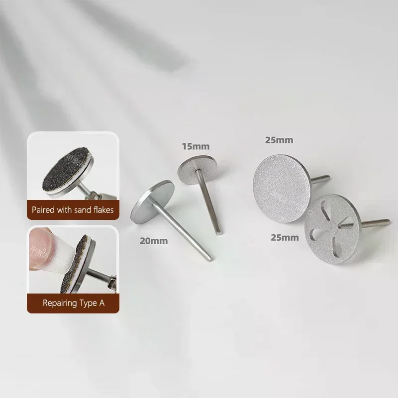 ステンレス鋼サンディングペーパーディスク 3/32インチ 丸型メタルディスク ネイルドリルビットアクセサリー サンディングペーパーマンドレル 15mm 20mm 25mm