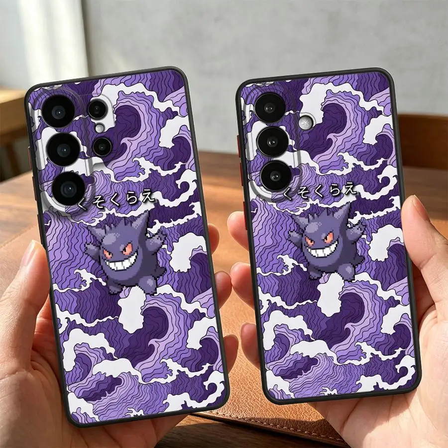 P-Pokemons G-Gengars Phone Cover Case for Samsung Galaxy S26 Ultra S24 Plus Note 20 Ultra 10 S23 FE S25 FE S22 S20 S21 S26