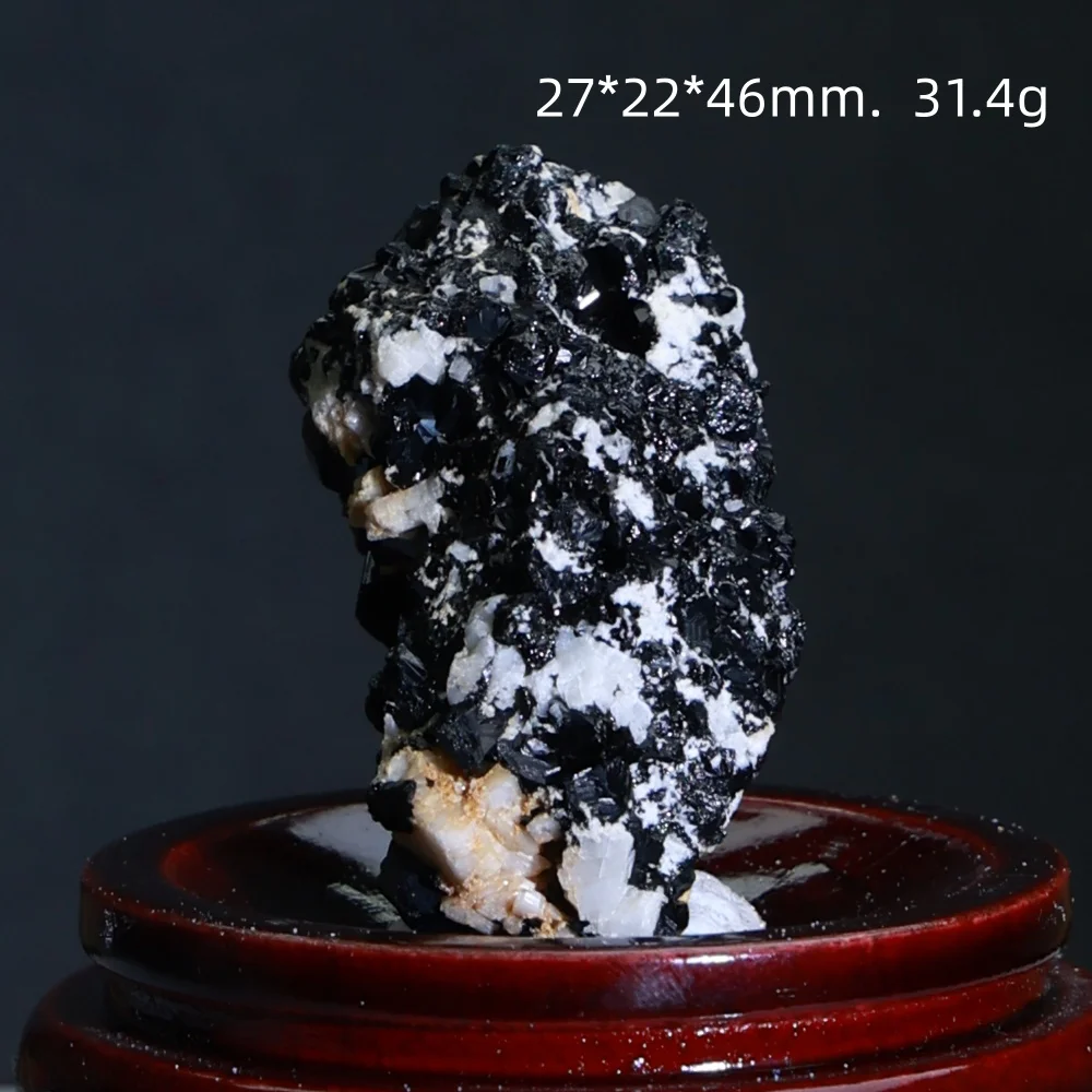 Natural stone, black tourmaline, crystal cave mineral specimens, quartz clusters, raw stone decoration, unprocessed polished hea