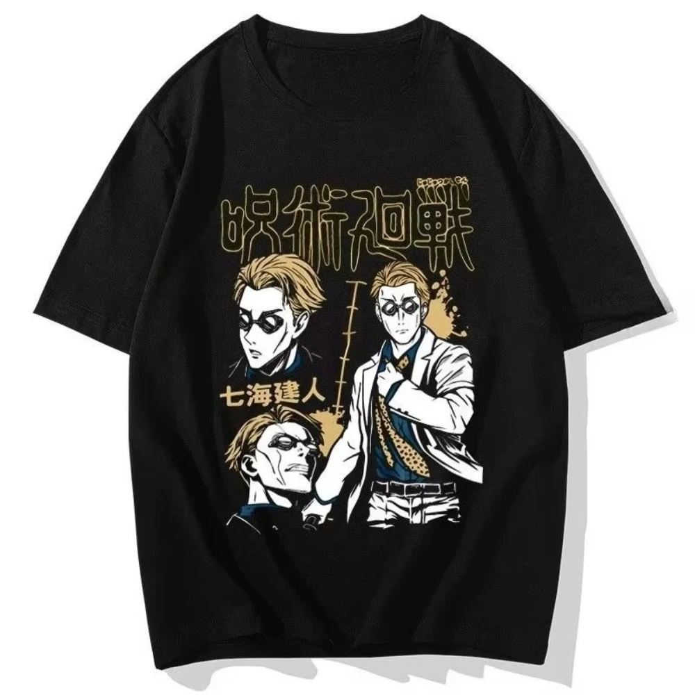 

Футболка Spell Return To War, аниме «Семь моря», Jianren, с коротким рукавом, аниме, периферийные устройства, мужская летняя тонкая трендовая брендовая вторичная юань