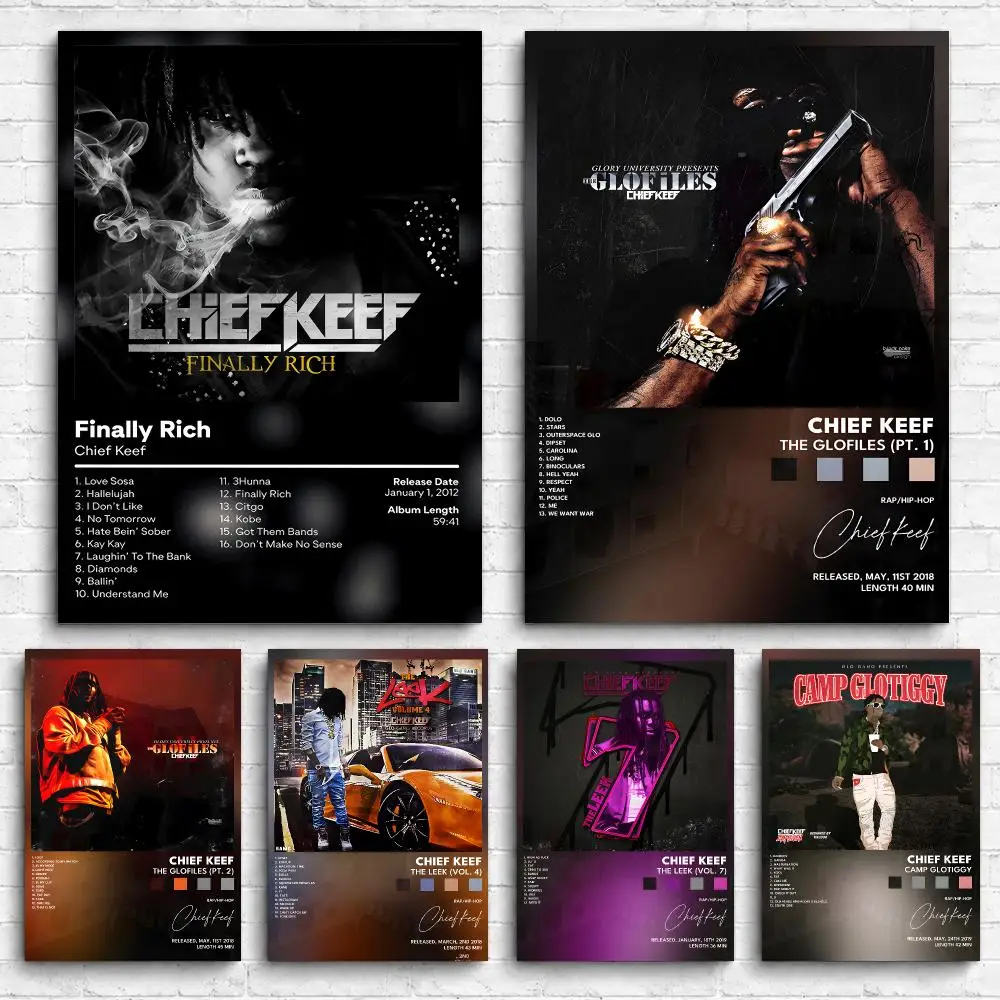 Rapper Album C-Chief K-Keef Framed Wall Painting Canvas Poster Ready to Hang Wall Art for Bedroom Living Room Home Decor Gift