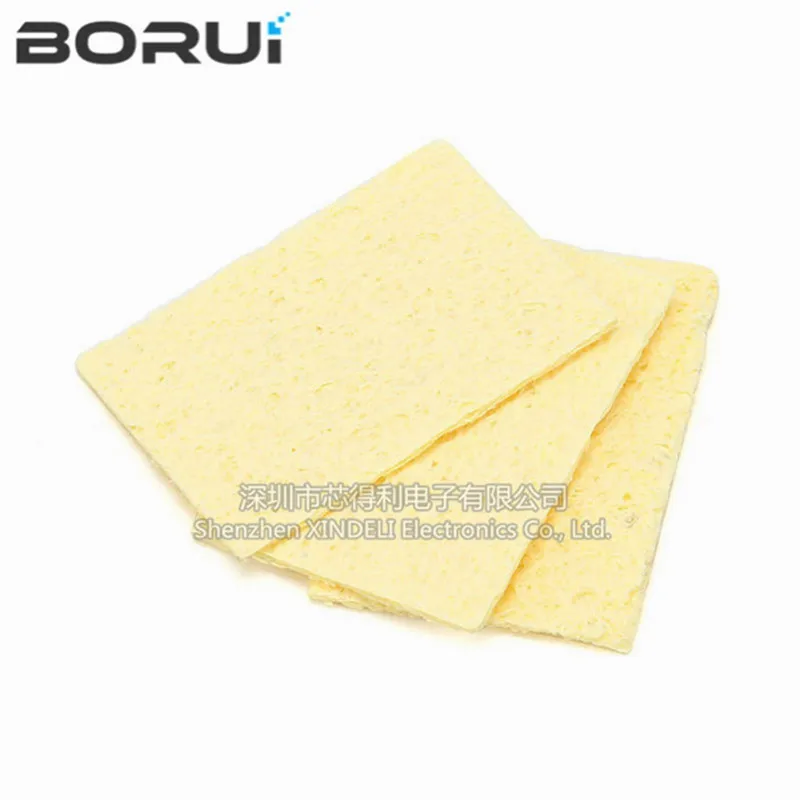 High quality 10Pcs High Temperature Resistant Sponge Electric Iron Tip Cleaning Sponge Rectangular 3.5CM*5CM