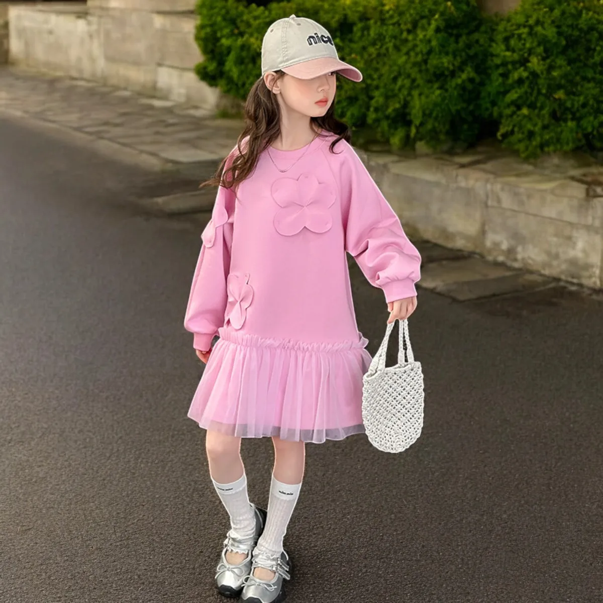 School Uniform Outfits Baby Girls Lolita Pink Dresses for Kids Party Shirt Dress Teenagers Children Costumes 4 5 7 9 11 12 Years