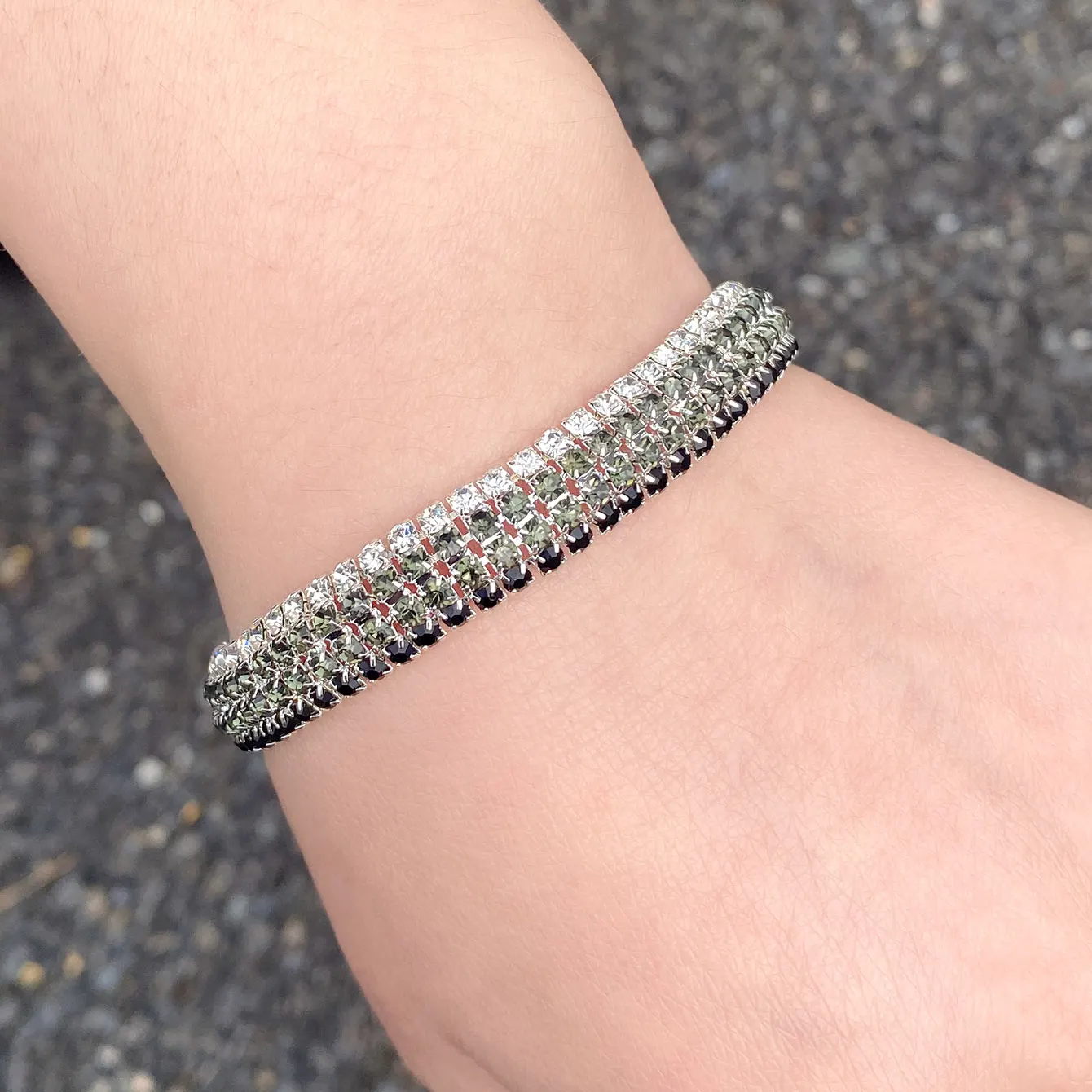 Luxury Brand Wedding Bracelet Best Selling Products Multi-layer Hand Bracelets Women Silver Color Crystal Charm Bbangle Braslet