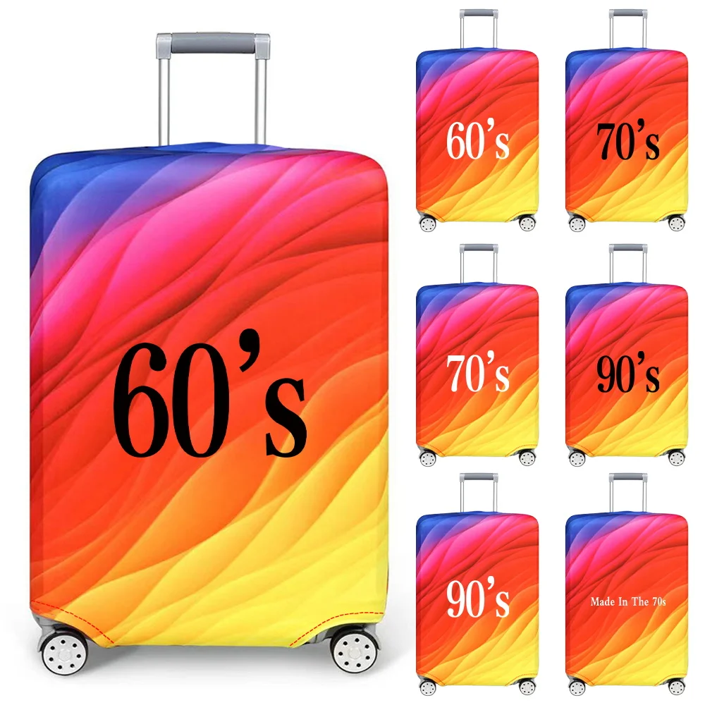 

18-32 Inch Luggage Cover Thick Elastic Suitcase Protector Case Printing Years Series Baggage Covers Washable Prevent Scratches