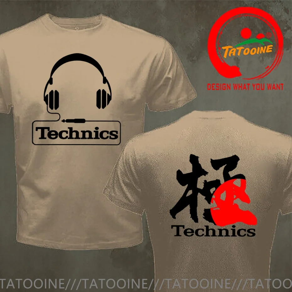 Funny Design Yin Yang Taichi Real DJs Matter Technics Headphone DJ back  Shirt Men Fashion Trendy Casual Clothing Stylish Tops