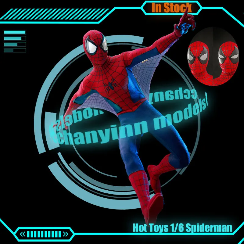 Original Hottoys 1/6 Spider-man Action Figure Marvel Comics Ht Cms015 Figure Model Ht Spiderman Figurine Toy Collection Kid Gift