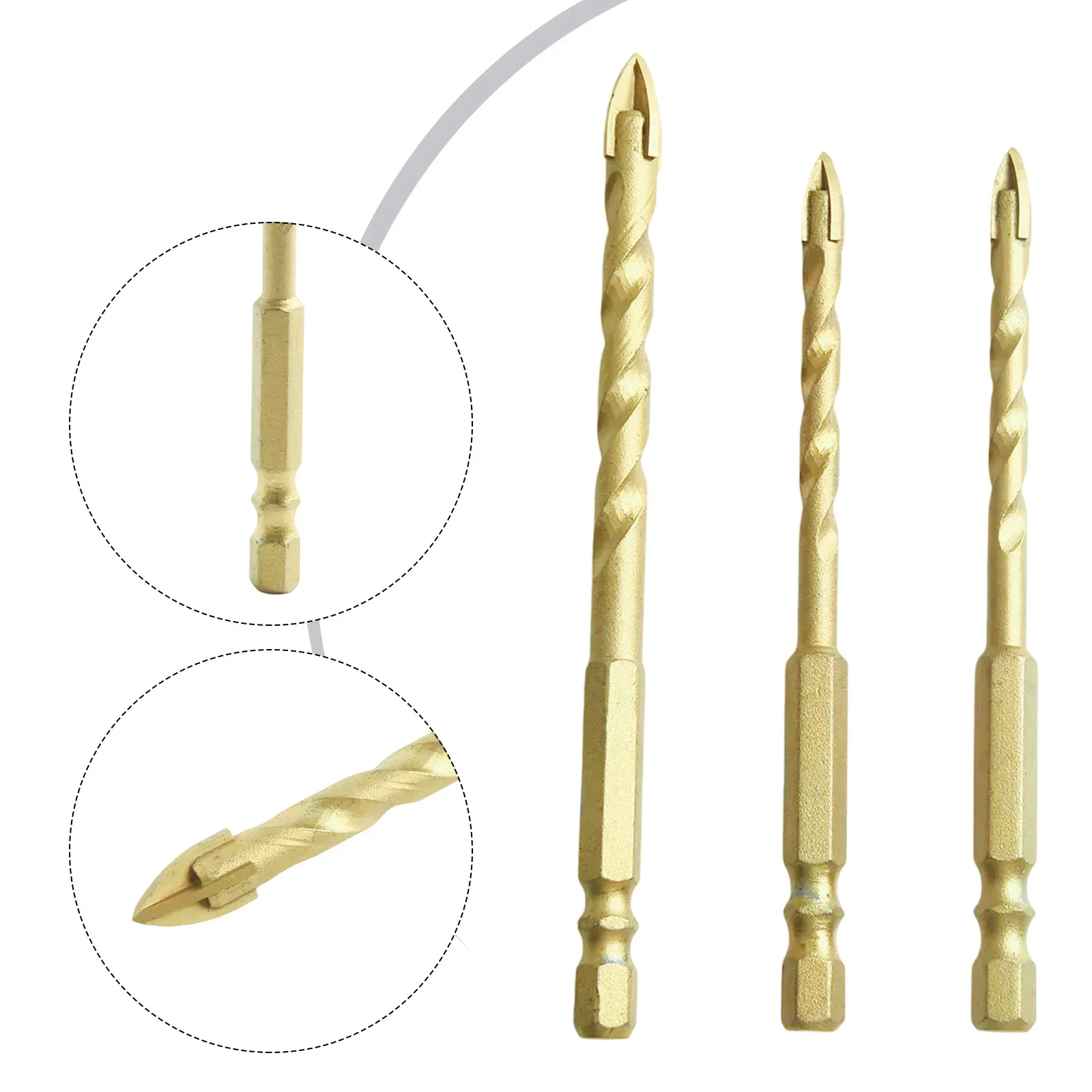 

DIY Projects Home Improvement 6mm 6mm 8mm Concrete Drilling Bitset Hexagonal Tools Suitable For Various Materials
