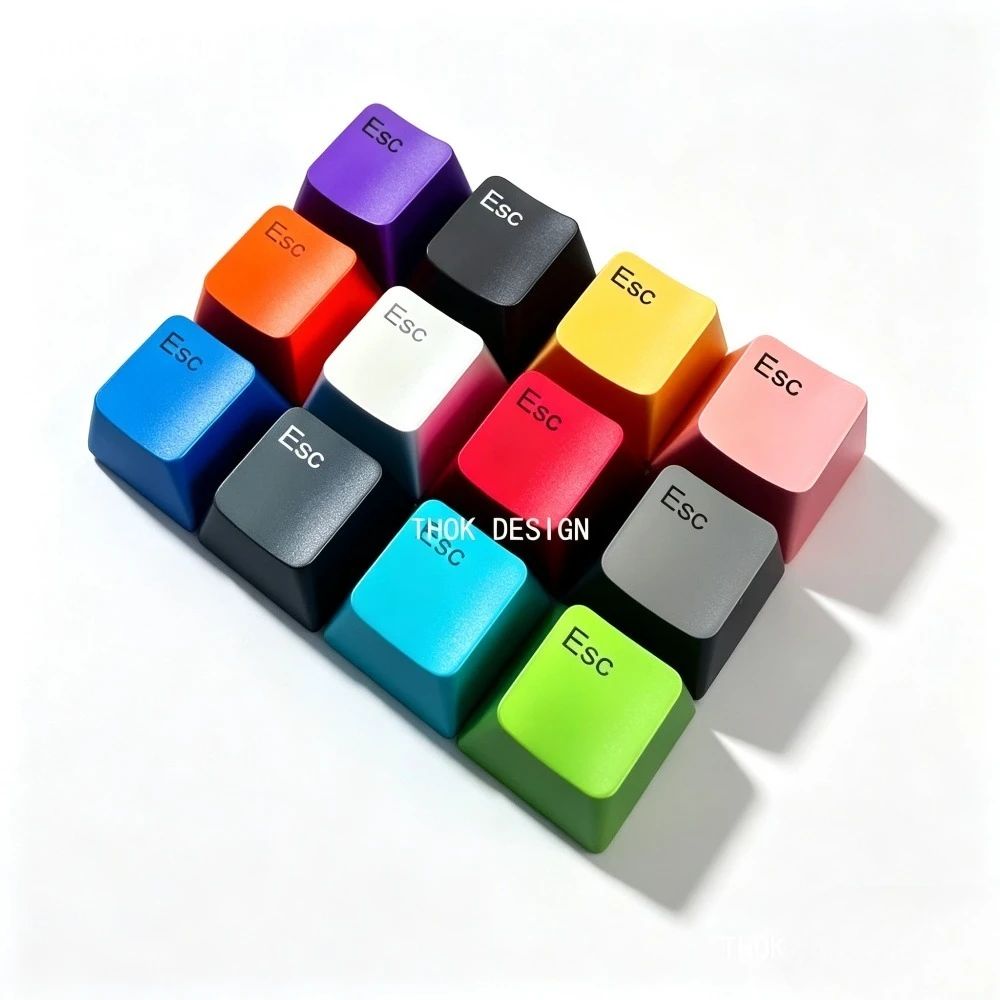 THOK Keycaps Esc 1u Custom Metal Point Keycap OEM Profile Colored Aluminum Keyboard Cap Machinery Keyboard Accessoriy Decoration