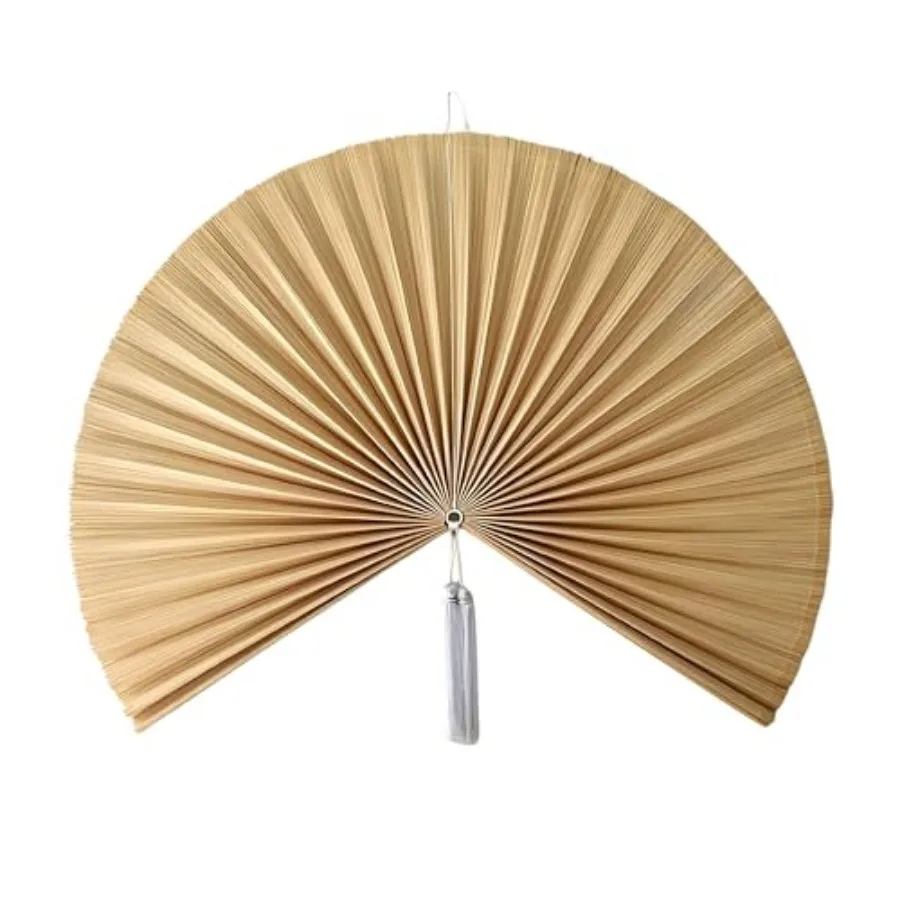 

Bamboo Wall Fan - 60" Handwoven Bamboo Wall Decor Japanese Wall Hanging Fan for Bedroom Fireplace Natural Asian Wall Art for Bo