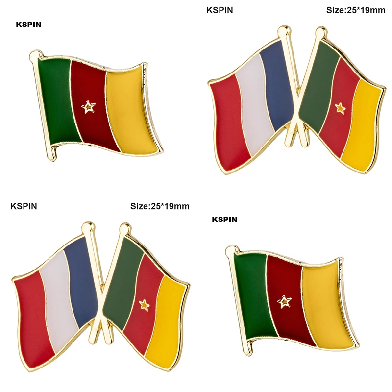 10pcs a lot Cameroon flag pin lapel pin badge 10pcs a lot Brooch Icons KS-0089