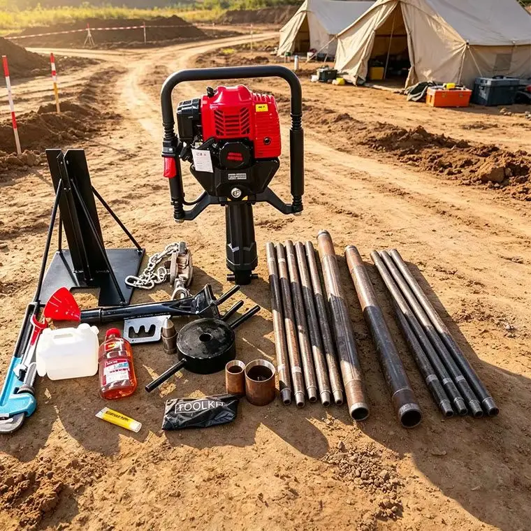 Customized Petrol Diesel Backpack Core Drill 15m Sampling Depth Soil Rock Concrete Drilling Rig Easy Single Operation