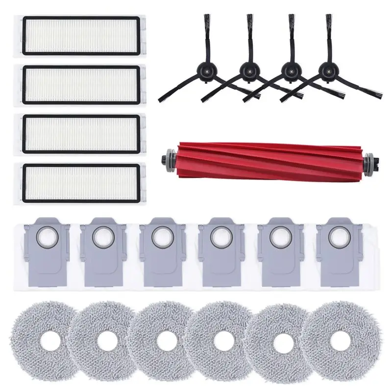

ABJY-For Roborock Q Revo Robot Vacuum Main Side Brush Hepa Filter Mop Cloth Dust Bags Replacement Parts
