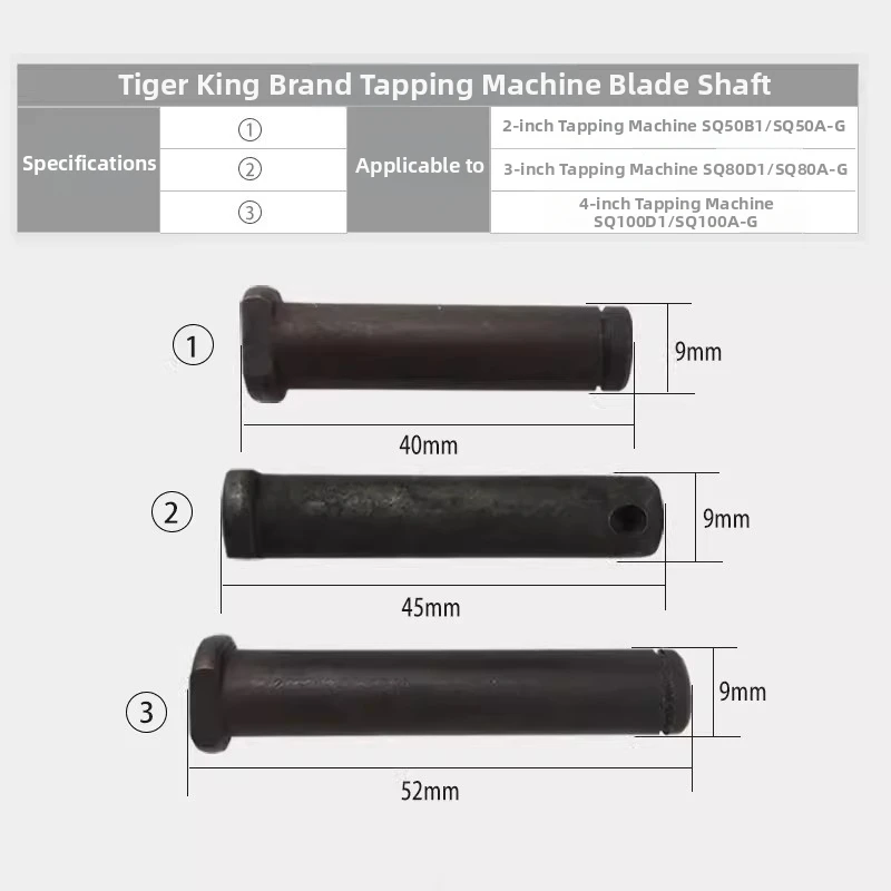 For 2 Inch Pipe Threader Wire Cutting Pin Pipe Threading Pin 2 Inch Pipe Threading Machine Pin Shaft Without Tool