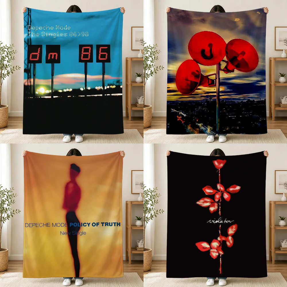 D-Depeche Band M-Mode Blanket Printed Flannel Soft Warm Cozy Season Nap Bed Sofa Travel Camping Gift Adults Kids