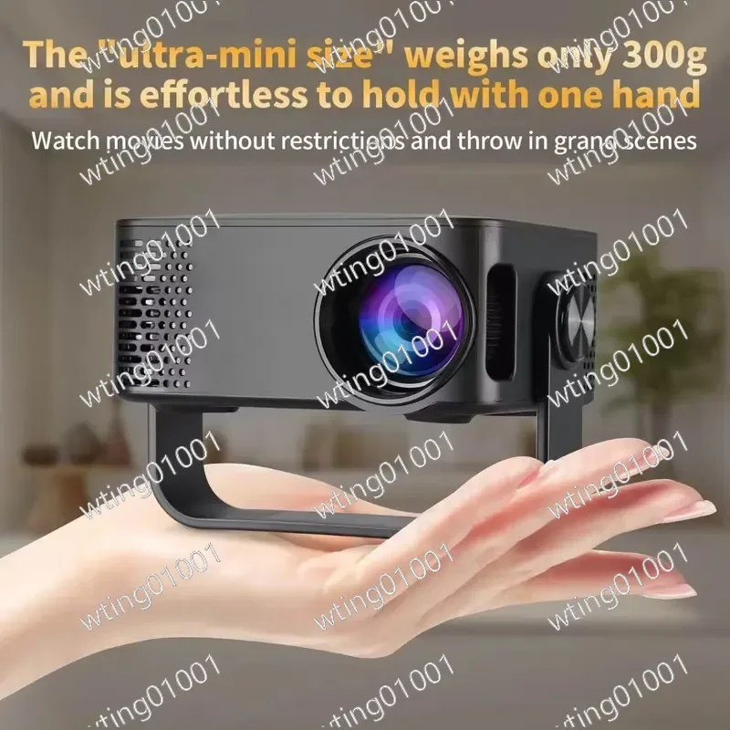 for Mini Portable Projector with Built-in WiFi Dual Mode Wired Wireless Large Screen Home Theater Cinema Experience Compact