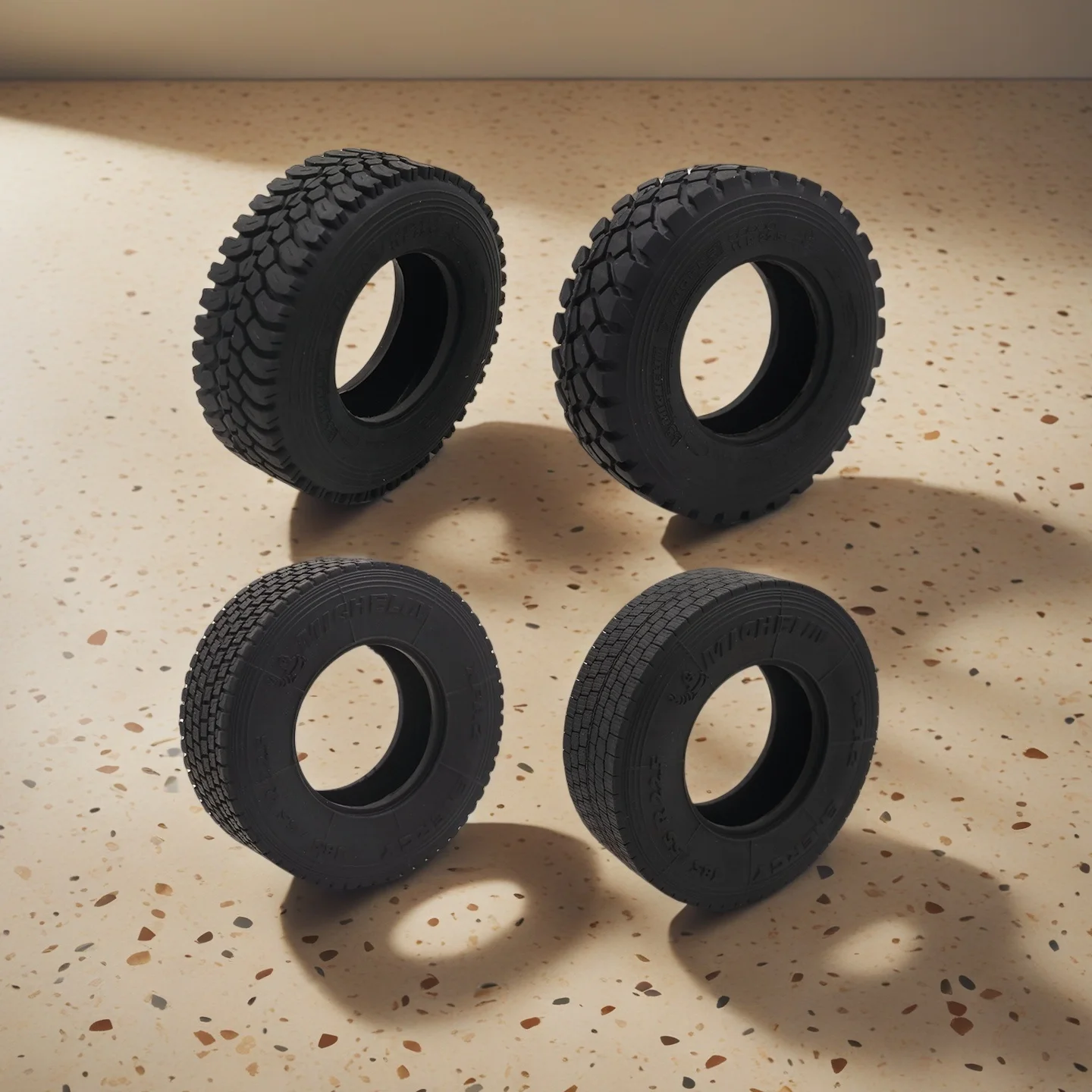 محاكاة الإطارات الحصى الإطارات المطاط فقي مناسبة ل 1/14 Tamiya Rc شاحنة مقطورة قلابة سكانيا بنز Actros فولفو رجل Iveco لتقوم بها بنفسك