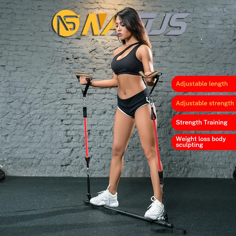 

Fitness Stick strength training Yoga Elastic Band Slimming Tension Squat Training Resistance Band pilates Stick Slimming