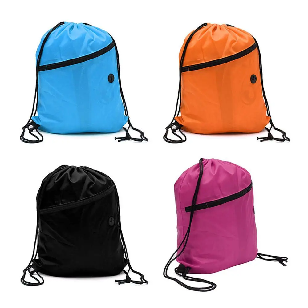 Shoe Clothes Sport Gym Storage School Environmental Pack Pouch Drawstring Bag Backpack