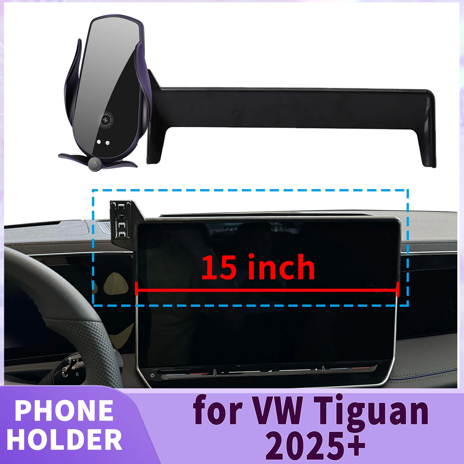 

fit for VW Tiguan 2025 2026 Screen Base Phone Holder Mount ​​ Secure Clip Car​​ accessoires