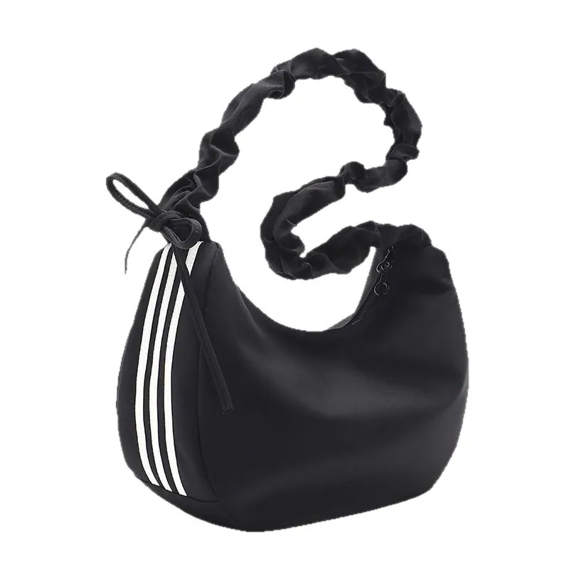 Solid Color Dumpling Bag for Women - Crossbody Bag with Design Sense, Casual Lazy Style,