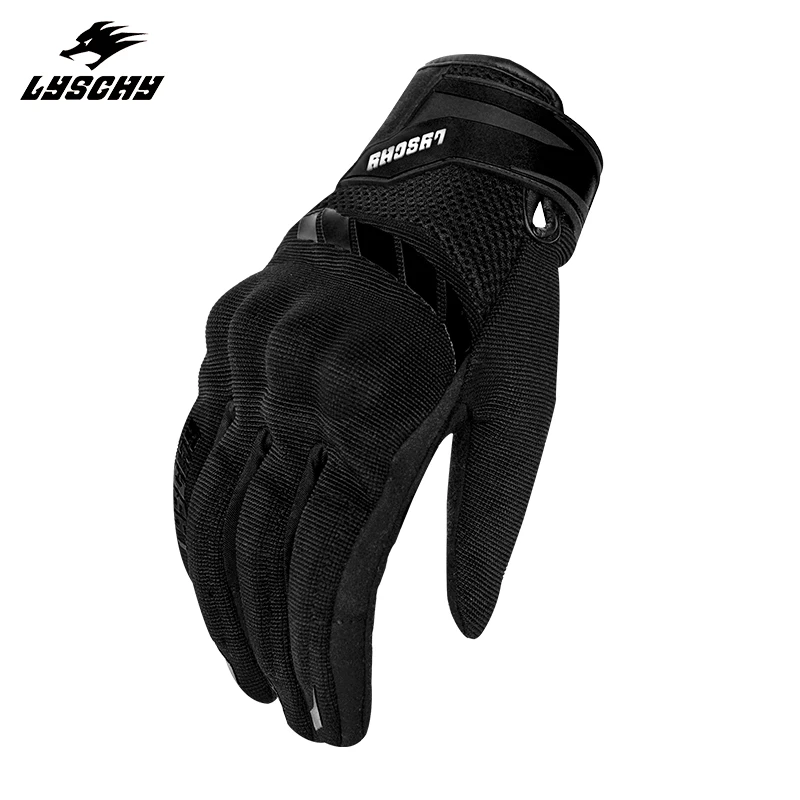 

LYSCHY Summer Motorcycle Riding Gloves Breathable Mesh Mesh Wear Resistant Full Finger Gloves Palm Anti-slip Riding Gloves