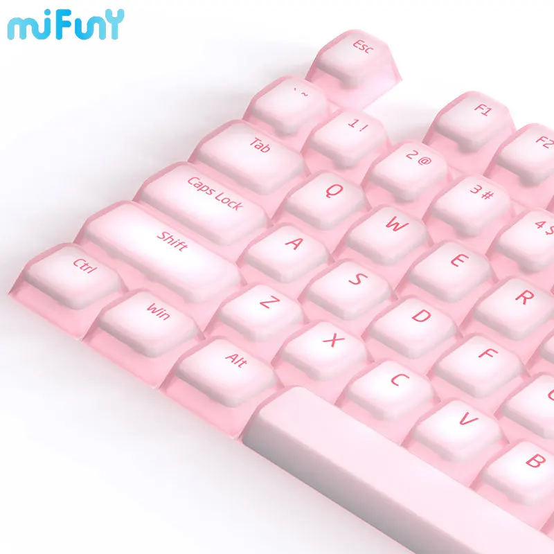 Imagem -02 - Silicone Teclado Mecânico Conjunto Pudim Keycaps Silencioso Mudo Key Cap Backlight Acessórios 21 61 87 104 108