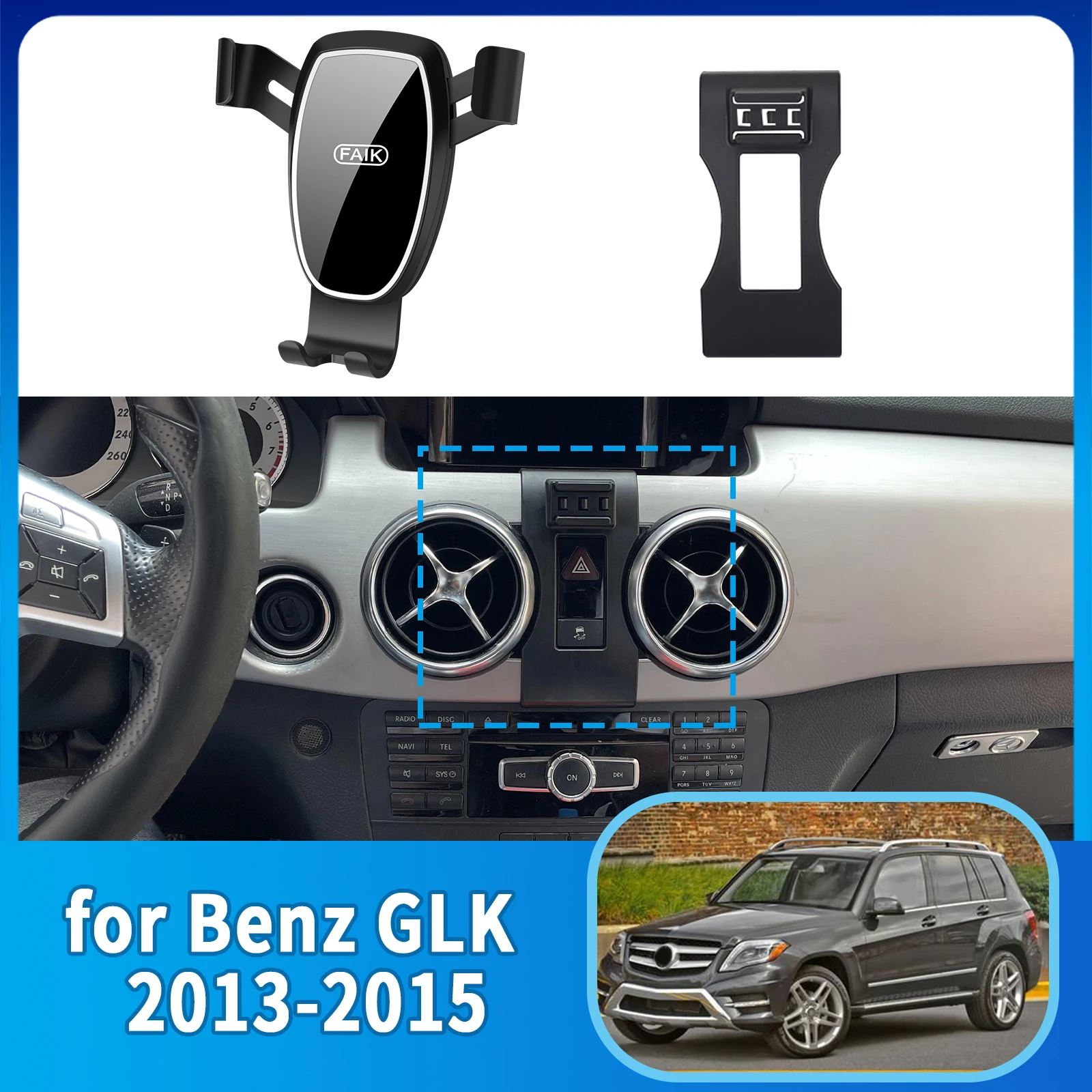 

Автомобильный держатель мобильного телефона для Mercedes Benz GLK X204 2013 2014 2015, аксессуары, GPS-кронштейн, навигационная подставка, авто