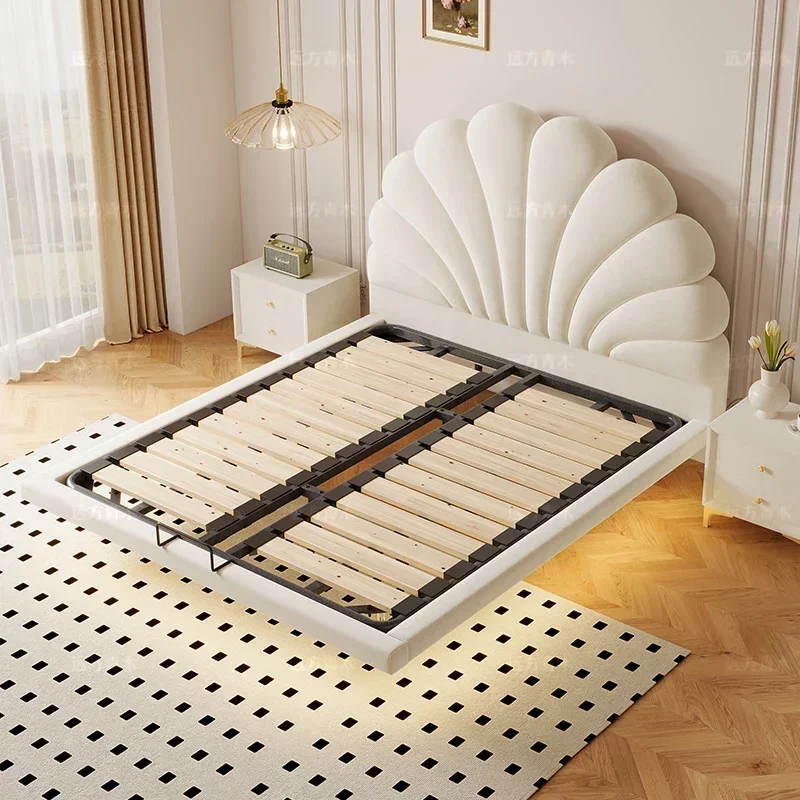 High-end Scandinavisch tweepersoonsbed Designer Wit Drijvend groot bedframes Queen Platform Veilig slapen Cama De Casal-meubilair