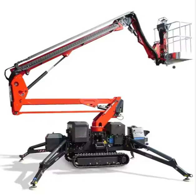 

Electric Spider Lift and Spider Crane with Crawler Tracks, 18m Height, 500kg Load Capacity, 360° Rotation