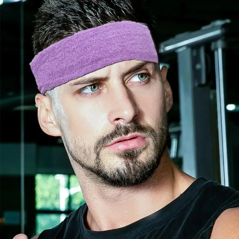 Men Sports Headband Fitness Hair Bands for Woman Hair Wrap Brace Elastic Cycling Yoga Running Exercising Sweatband Headwear