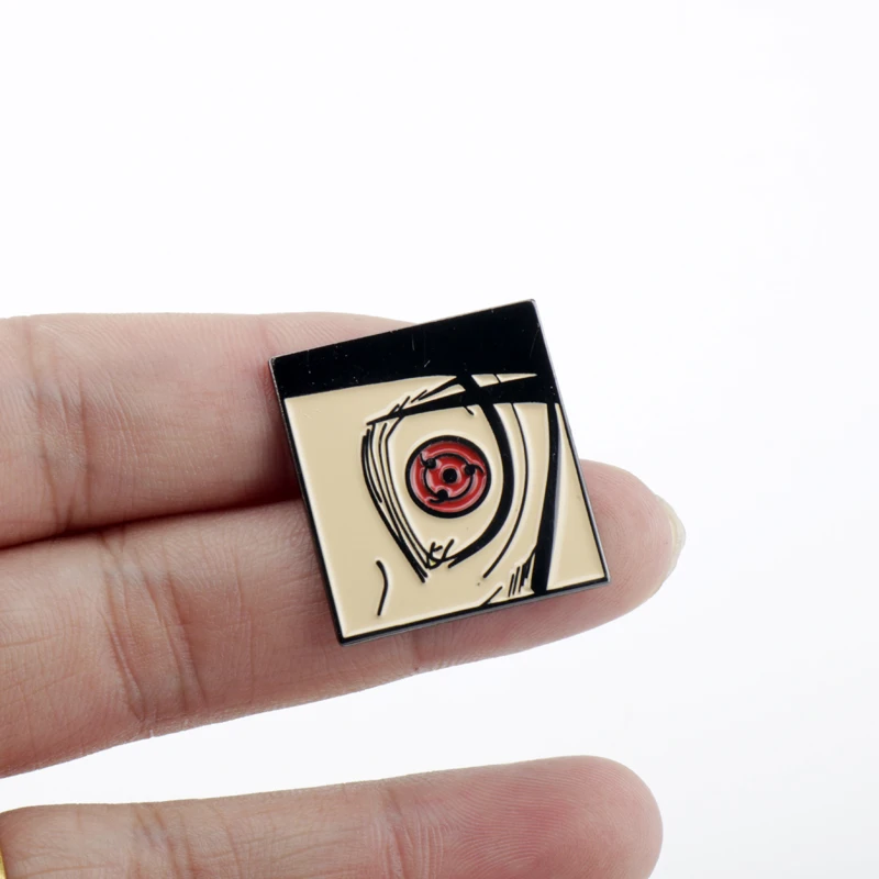 7Pcs/Set Anime Enamel Brooches Red Cloud Akatsuki Sharingan Kakashi Metal Pins Backpack Clothes Lapel Pin Jewelry Christmas Gift