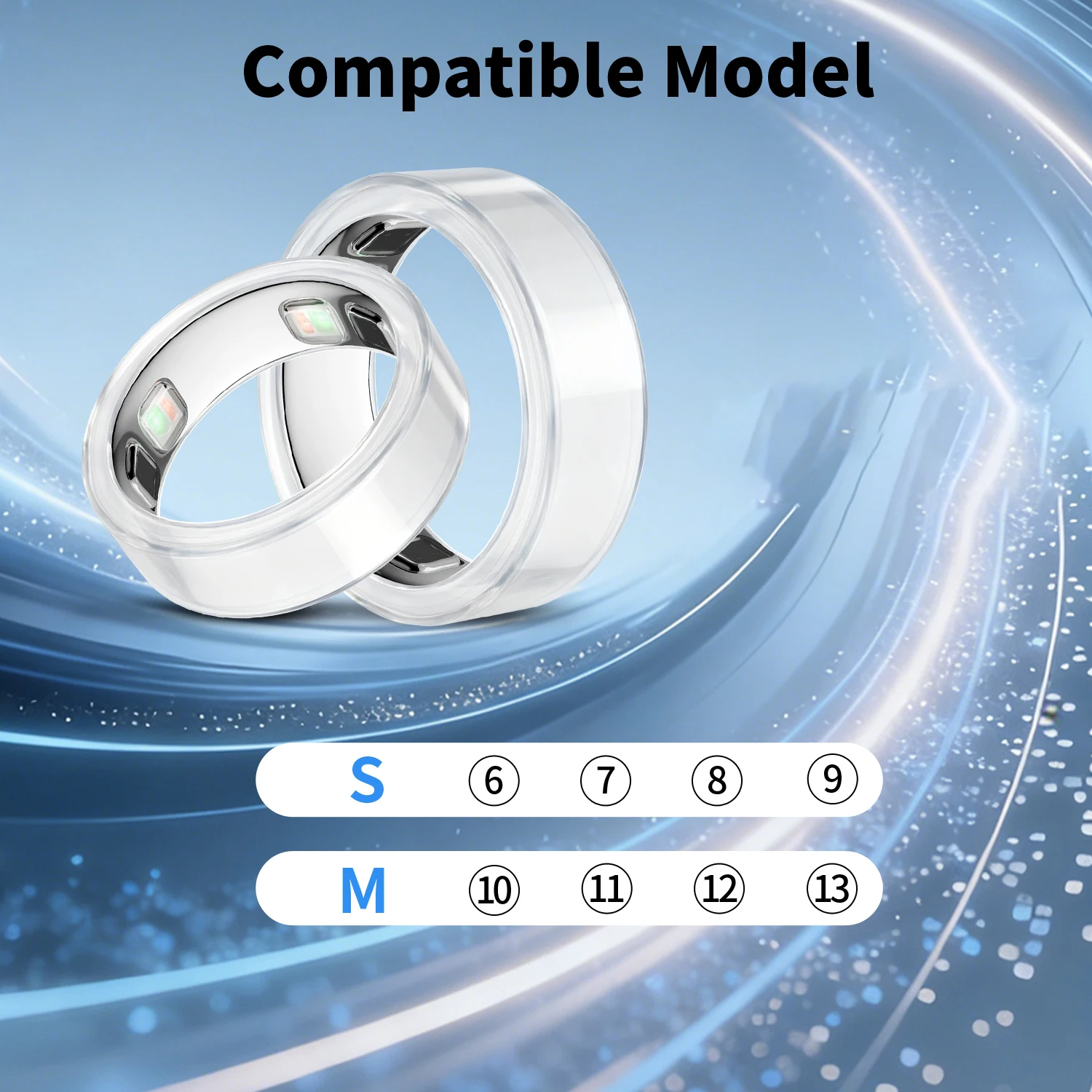 5pcs/set Soft Silicone Clear Case Anti-Scratch Protective Skin For Oura Ring For Gen5 Sizes 6 - 13 Smart Ring Accessories
