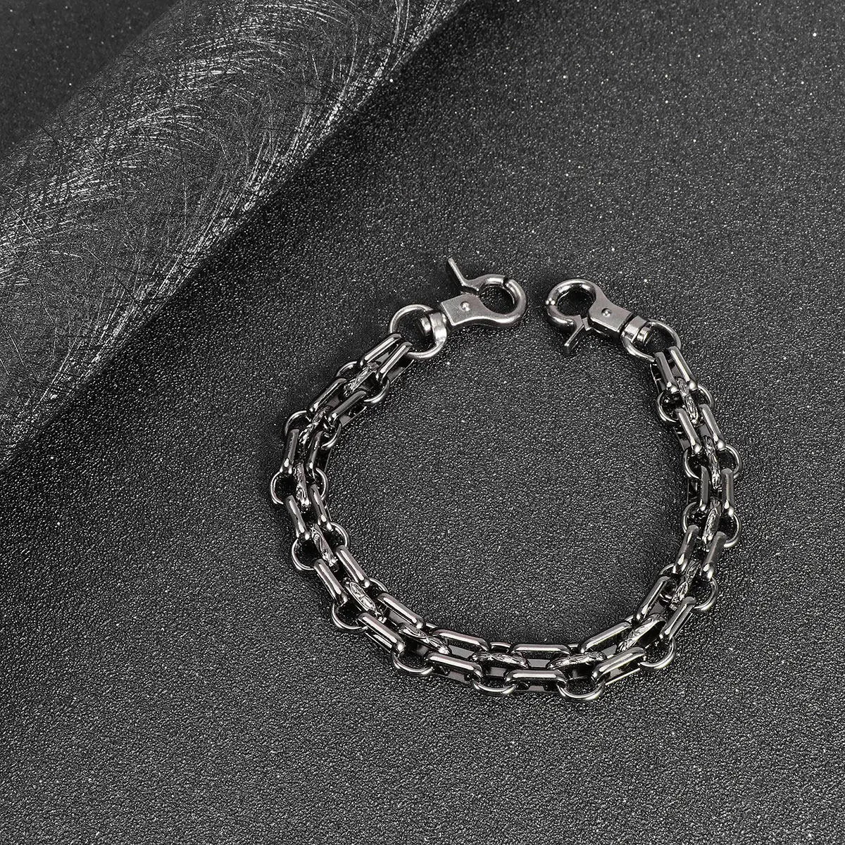 

Набор из 3-х цепочек для кошельков и сумок, 26 см, серебристые, бронзовые, черные, трехрядные, из сплава, для самостоятельного изготовления сумок, замена ремешков для сумок и тоутов