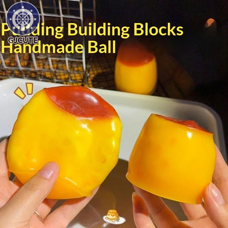 Simulation Caramel Pudding Squeeze Toy With Crispy Crunch Sound Stress Relief Toys For Kids Adults Stress Relief Daily Play
