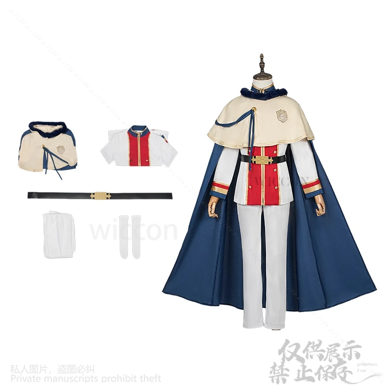 أنيمي يونو غرينبيلور الأسود تأثيري حلي البرسيم الأمير موحدة معطف الرأس السراويل الباروكات للرجل حفلة الهالوين كوس مخصصة