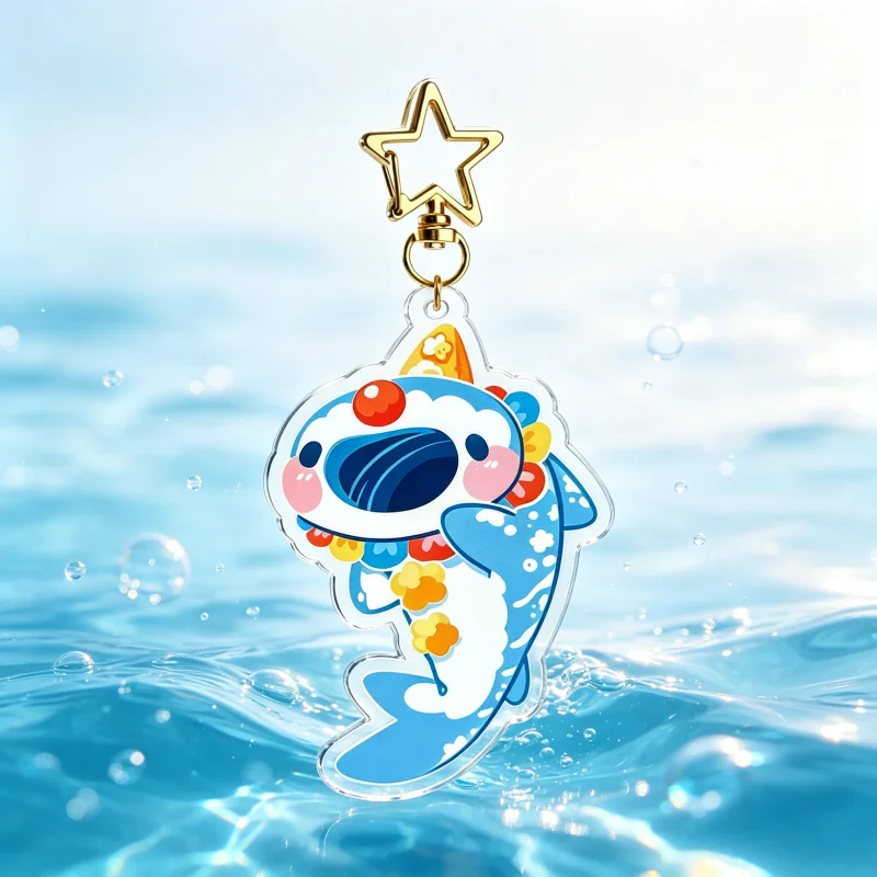 Clown Shark Acrylic Keychain C - Retro Gaming Keychain ulasan dan harga