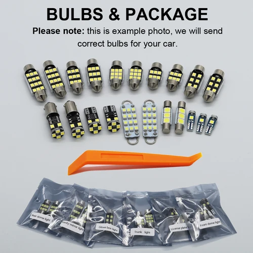 Imagen 2 del producto Kit de bombillas LED para Interior Volvo V70 V50 V60 XC60 XC70 XC90 C30 C70 S40 S60 S70 S80 S90, lámpara para maletero de vehículo Canbus