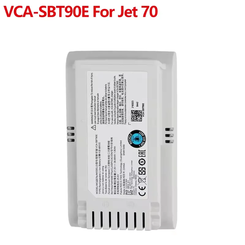 QULE VCA-SBT90E VCA-SBT90EB VCA-SBT90 VCA-SBTA60 Battery for Samsung Jet70 Pet Jet90 Jet75 Jet 60 Stick Vacuum