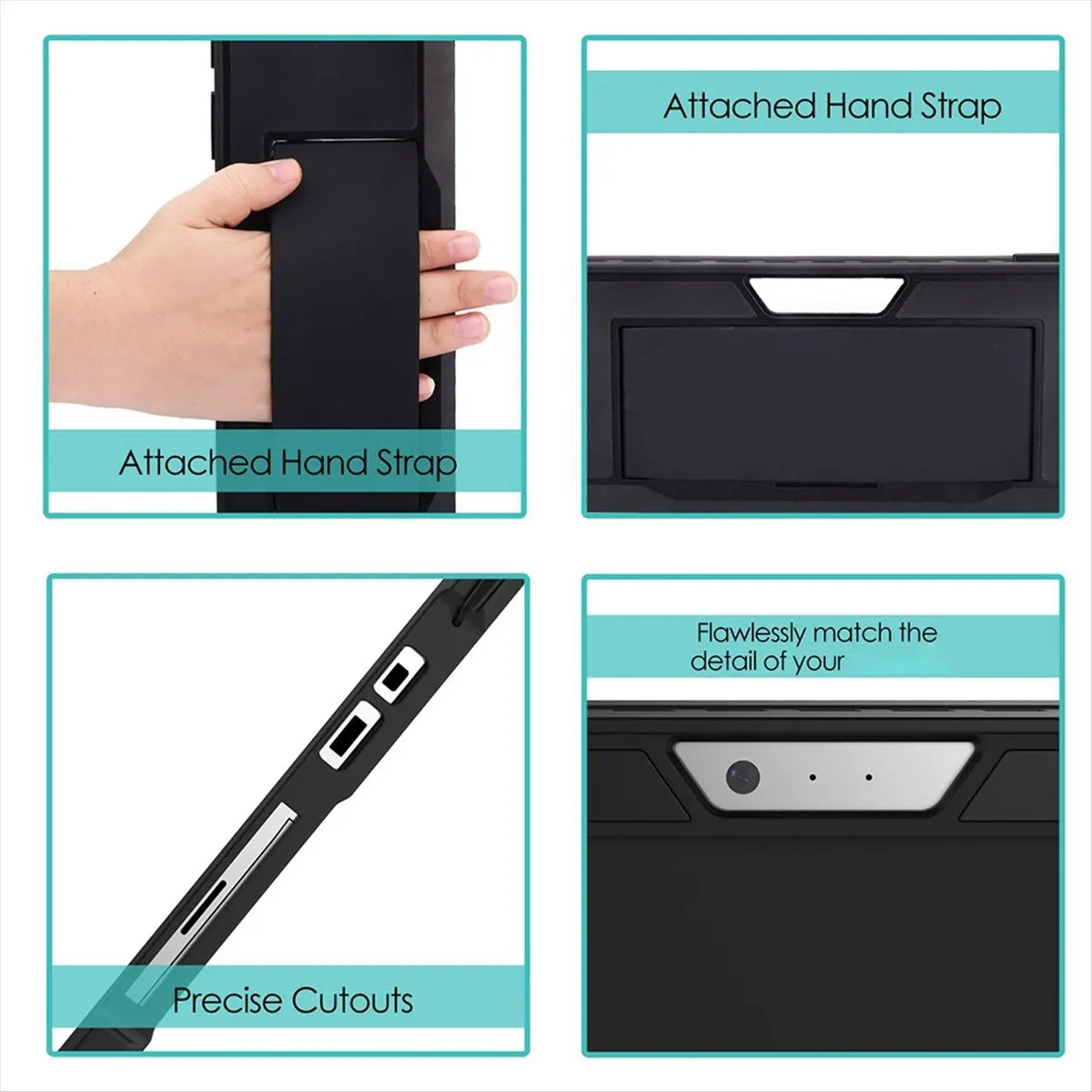 plplp Case Fit for Microsoft Surface Pro 7-4 / Pro 2017 / Pro LTE, All-in-One Protective Rugged Cover Case with Pen Holder A