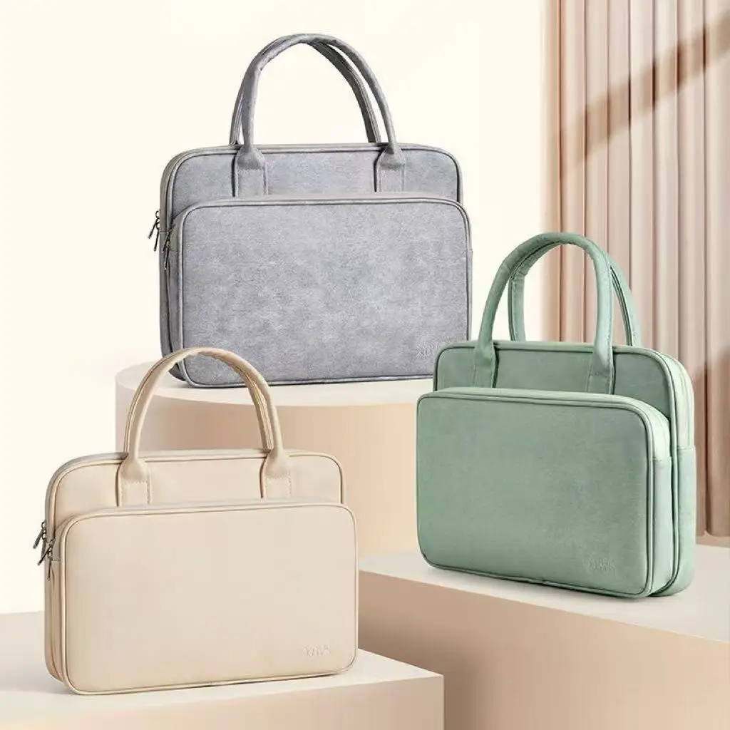 Ins однотонная минималистичная сумка для ноутбука женская MacBook Air Pro 13, 14, 15,6, 16-дюймовые портфели водонепроницаемая противоударная сумка для ноутбука