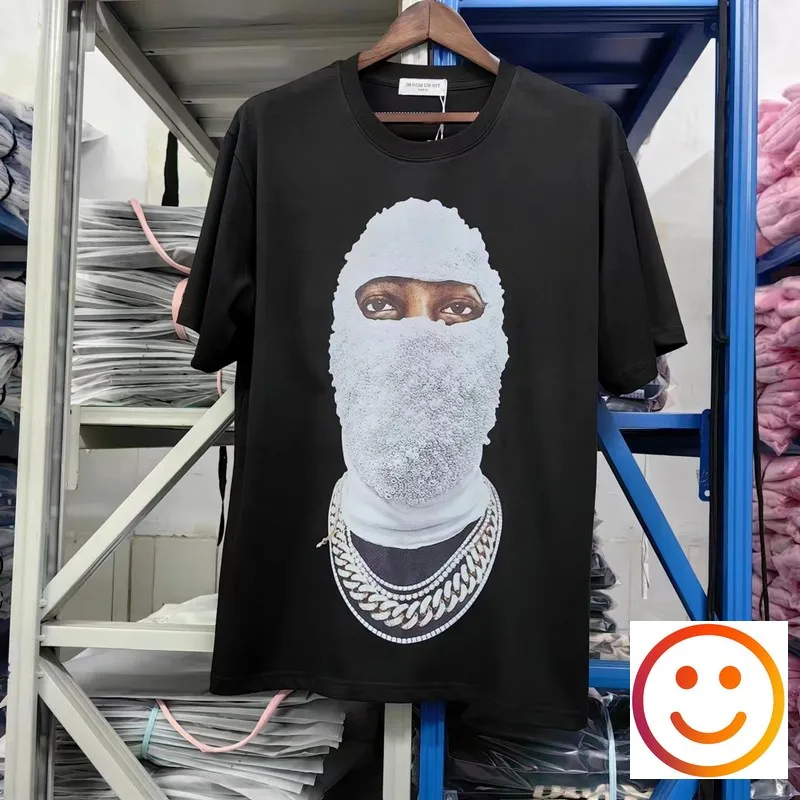 

White Mask Pearl Man Print IH NOM UH NIT Tee High Quality Cotton Loose Breathe T-Shirt For Men