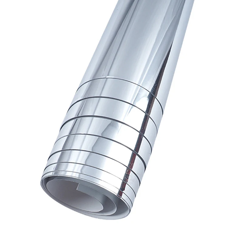 長方形の自己接着ミラーウォールステッカー,部屋の装飾,家具フィルム,ミラーホイル,高品質,50x50cm