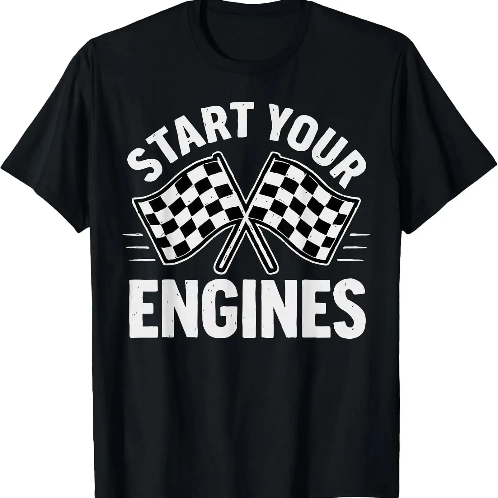 Vintage Checkered Flag Race Car Costume T Shirt for Enthusiasts Image 1 of 3 vintage Washed Soft Versatile