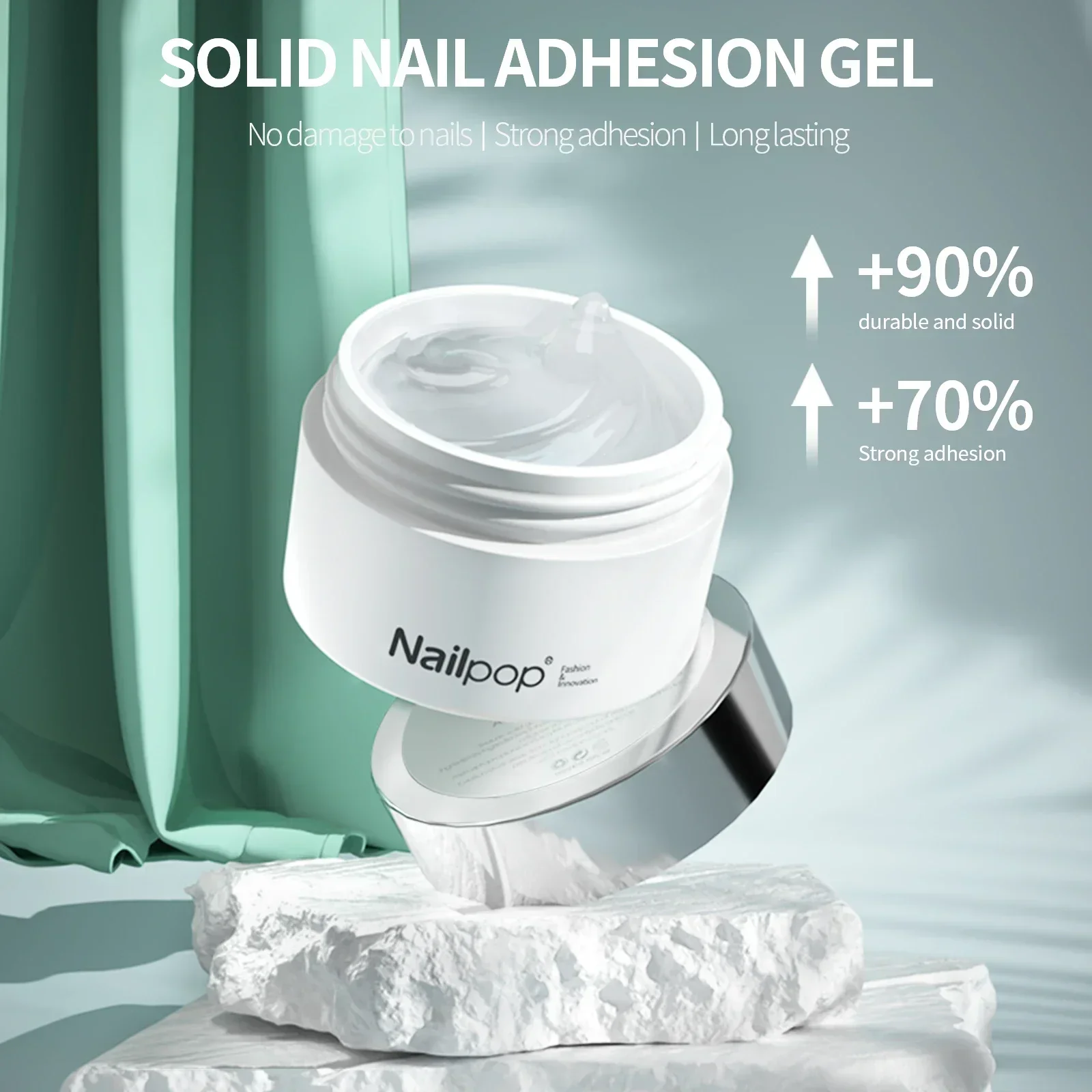 

Nailpop Solid Nail Patch Gel Easy Stick Gummy Adhesive Bond UV Glue For American Pose Capsule Tips Strong Adehesion 10ml