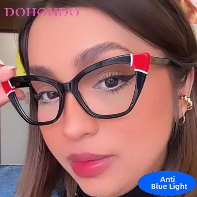 

TR90 Trendy Luxury Assorted Colors Cat Eye Anti Blue Light Glasses Women Men Designer Optical Eyeglasses For Office Work Очки
